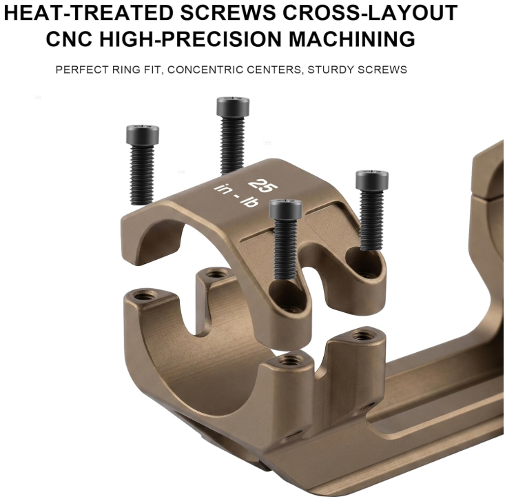 Precision Rifle Scope Mounts - 6061-T6 Aluminum Picatinny Cantilever Scope Mounts 1.43 inch Center High(1inch/30mm/34mm)