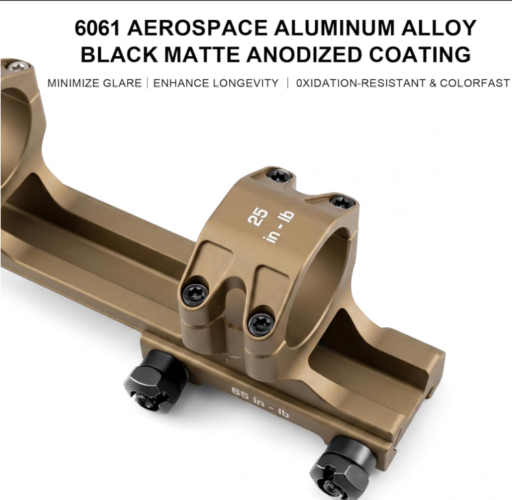 Precision Rifle Scope Mounts - 6061-T6 Aluminum Picatinny Cantilever Scope Mounts 1.43 inch Center High(1inch/30mm/34mm)